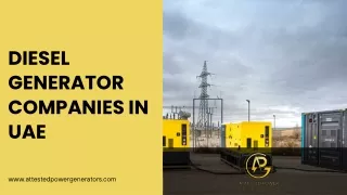 diesel generator companies in uae