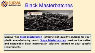 Black Masterbatches