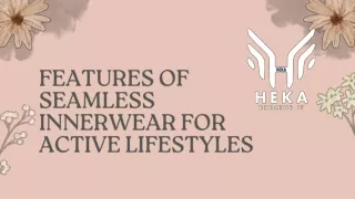 Features of Seamless Innerwear for Active Lifestyles