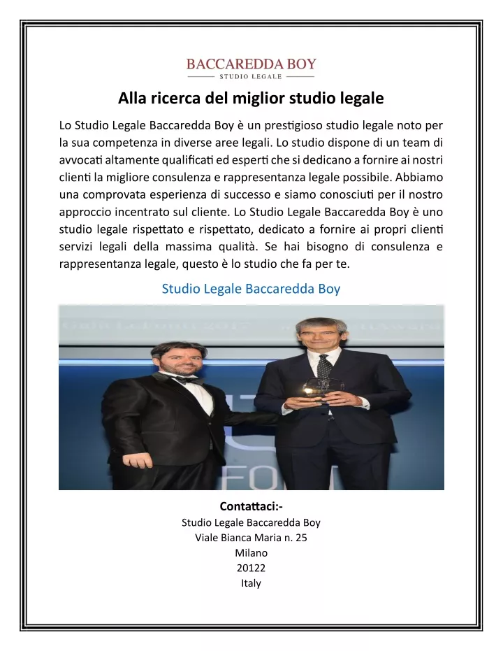 alla ricerca del miglior studio legale