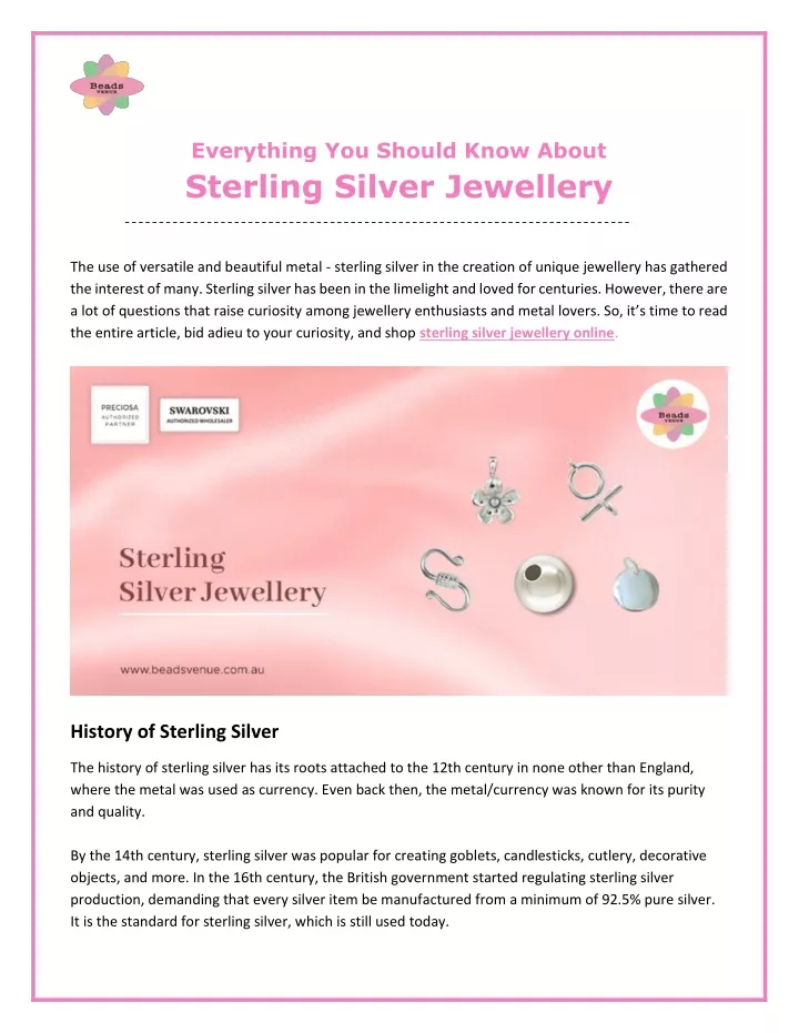 everything you should know about sterling silver