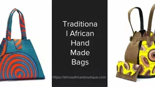 Traditional African Hand Made Bags
