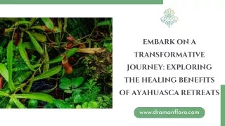EMBARK ON A TRANSFORMATIVE JOURNEY EXPLORING THE HEALING BENEFITS OF AYAHUASCA RETREATS