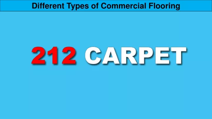 different types of commercial flooring