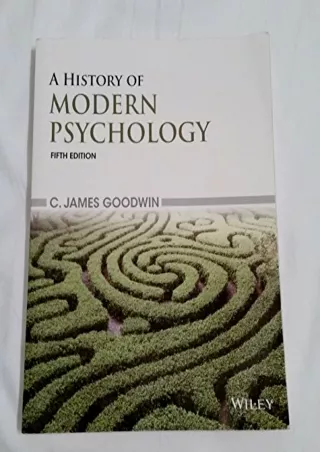 [READ DOWNLOAD] A History of Modern Psychology