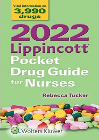 Download Book [PDF] 2022 Lippincott Pocket Drug Guide for Nurses