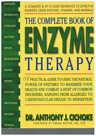 Download Book [PDF] The Complete Book of Enzyme Therapy: A Complete and Up-to-Date Reference to
