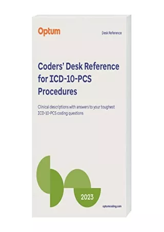 Download Book [PDF] 2023 Coders' Desk Reference for ICD-10-PCS Procedures