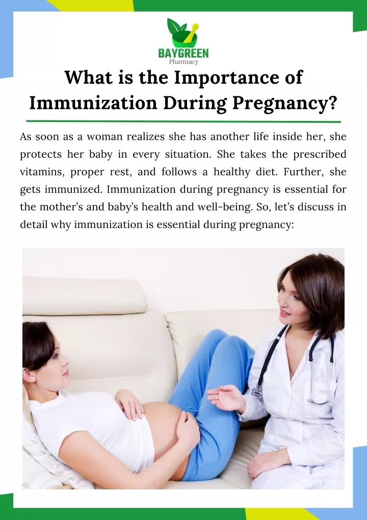 what is the importance of immunization during