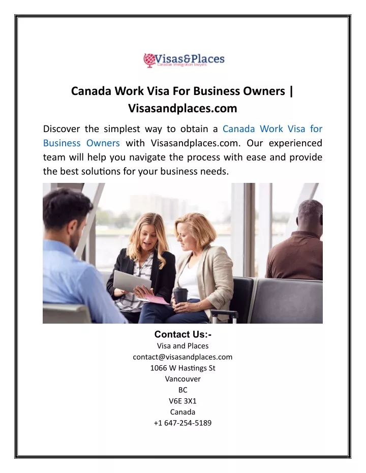 canada work visa for business owners