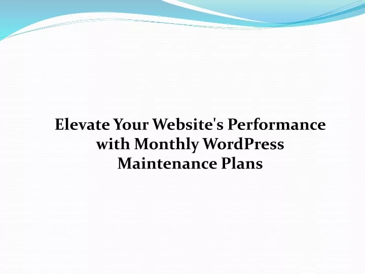 elevate your website s performance with monthly