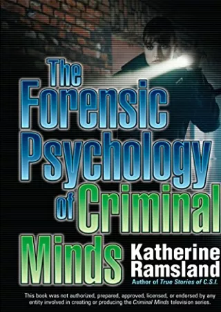 Read ebook [PDF] The Forensic Psychology of Criminal Minds
