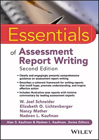 [PDF] DOWNLOAD Essentials of Assessment Report Writing (Essentials of Psychological Assessment)