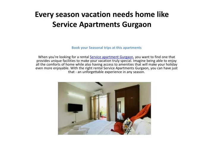 every season vacation needs home like service apartments gurgaon