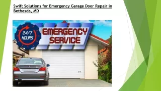 Swift Solutions for Emergency Garage Door Repair in Bethesda, MD
