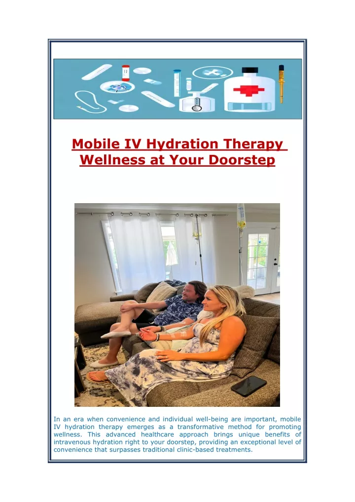 mobile iv hydration therapy wellness at your