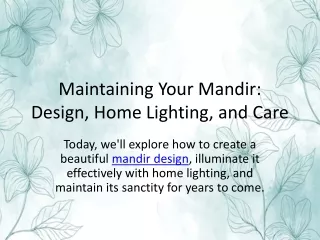 Tips For Maintaining Your Mandir