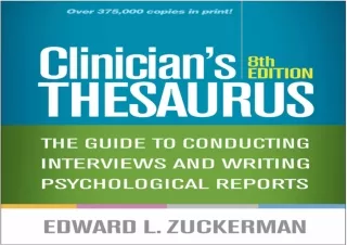 (PDF) Clinician's Thesaurus: The Guide to Conducting Interviews and Writing Psyc