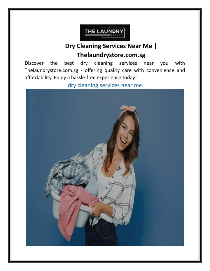 dry cleaning services near me thelaundrystore