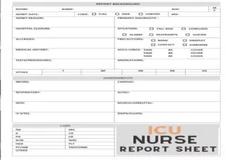 Download ICU Nurse Critical Care Report Sheet Notebook: Advanced Assessment Repo