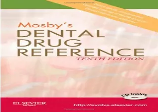 PDF Mosby's Dental Drug Reference Kindle