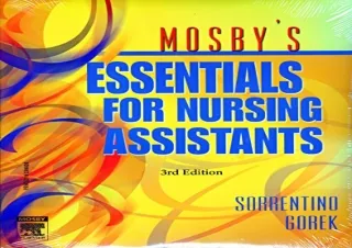 Download Mosby's Essentials for Nursing Assistants, 3rd Edition Free
