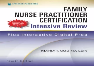 Download Family Nurse Practitioner Certification Intensive Review, Fourth Editio
