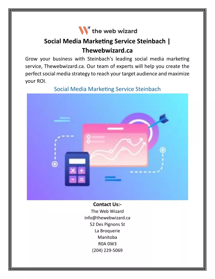 social media marketing service steinbach