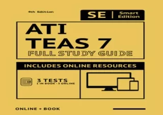 Download ATI TEAS 7 Study Guide: Smart Edition Academy TEAS 7 Prep Book 4th Edit