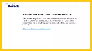 Küche vom Schreinerpreis Frankfurt  Schreinerei-dorsch.de