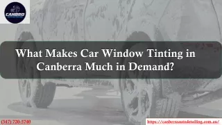 What Makes Car Window Tinting in Canberra Much in Demand