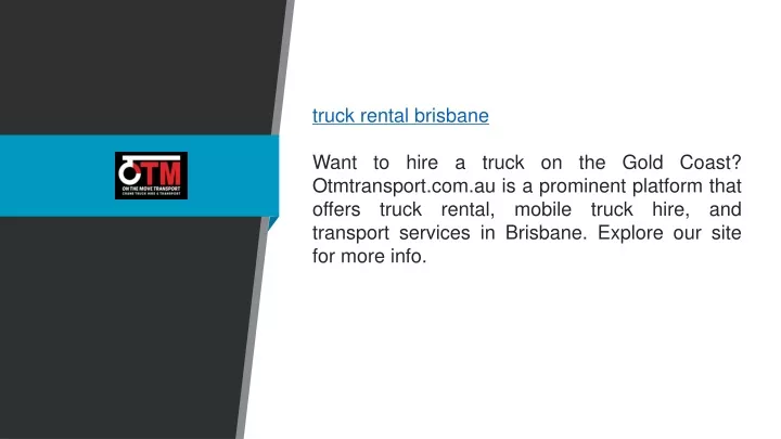 truck rental brisbane want to hire a truck