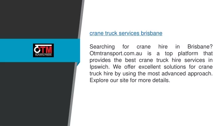 crane truck services brisbane searching for crane