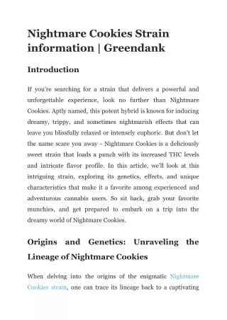 Nightmare Cookies Strain information _ Greendank