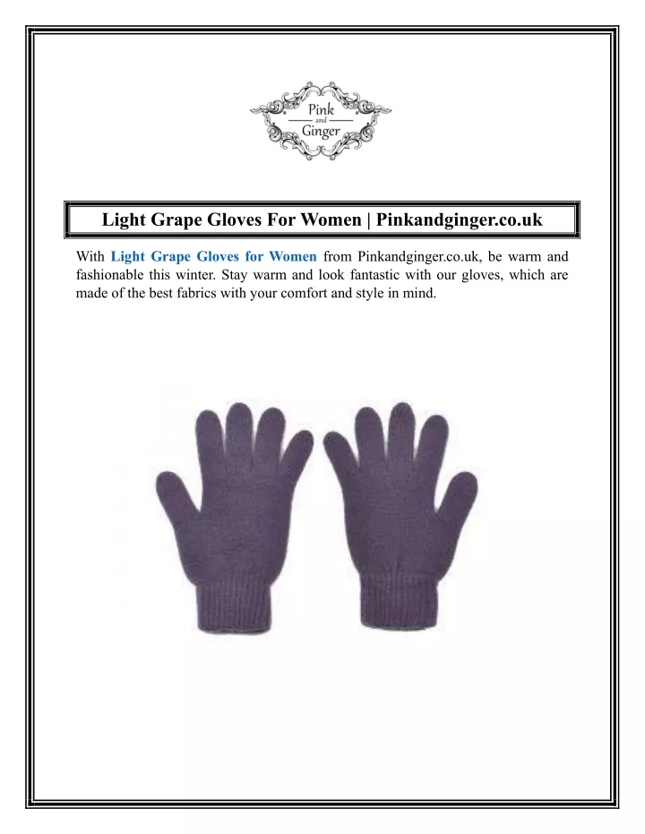 light grape gloves for women pinkandginger co uk