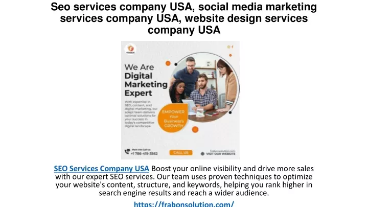 seo services company usa social media marketing