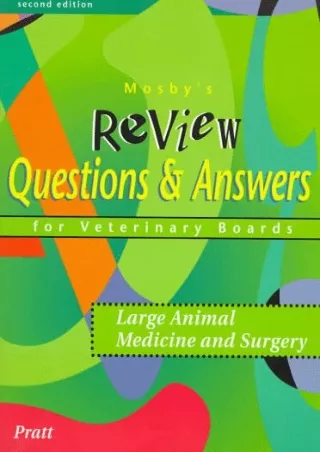 DOWNLOAD/PDF Mosby's Review Questions & Answers For Veterinary Boards: Large Animal