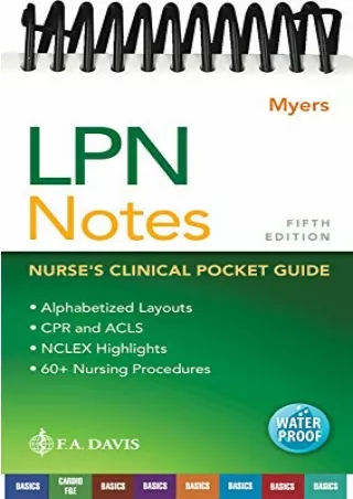 Download Book [PDF] LPN Notes: Nurse's Clinical Pocket Guide