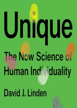 Read ebook [PDF] Unique: The New Science of Human Individuality
