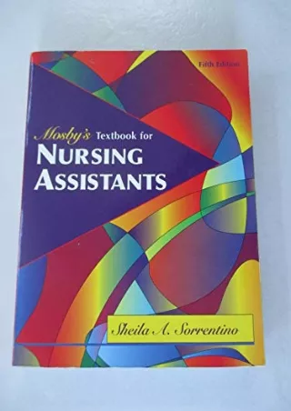 DOWNLOAD/PDF Mosby's Textbook for Nursing Assistants - Soft Cover Version