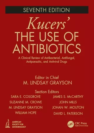 Download Book [PDF] Kucers' The Use of Antibiotics: A Clinical Review of Antibacterial,