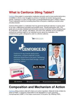 What is Cenforce 50mg Tablet