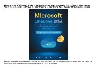 Kindle online PDF Microsoft OneDrive Guide to Success Learn in a Guided Way to A