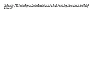 Kindle online PDF Trading Experts Trading Psychology in the Stock Market Step 6