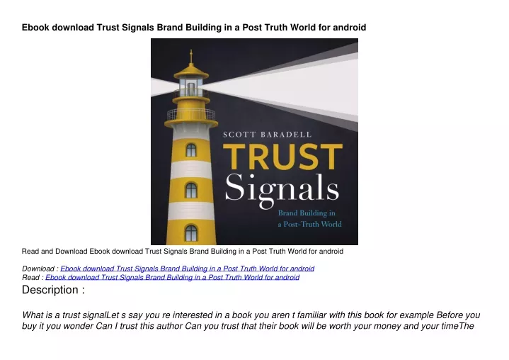 ebook download trust signals brand building