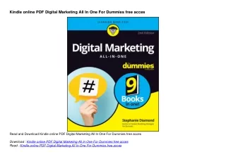 Kindle online PDF Digital Marketing All In One For Dummies free acces