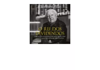 PDF read online O rei dos dividendos The King of Dividends A saga do filho de im