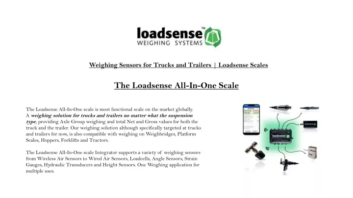 weighing sensors for trucks and trailers