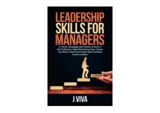 PDF read online Leadership Skills for Managers 31 Skills Strategies and Tactics