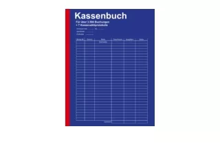Download PDF Das Kassenbuch fur Vereine Selbststandige Kleinunternehmer Familien